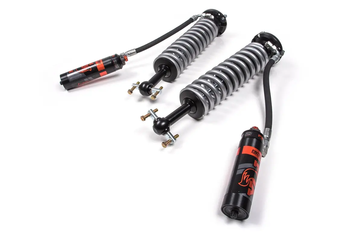 Fox 2.5 Coil-Over Shocks W/ Dual Speed Compression Adjust Reservoir Adjuster 4 Inch Lift Performance Elite Series Chevy Silverado And Gmc Sierra 1500 19-24 1