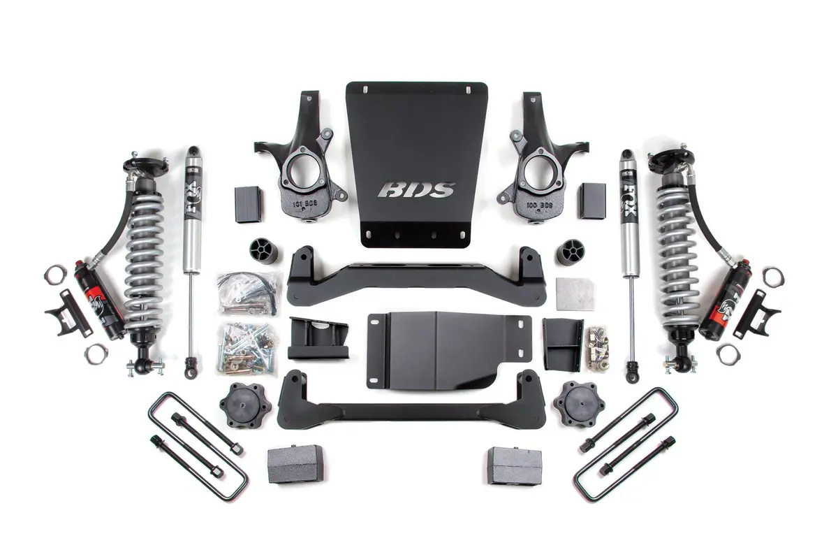 4 Inch Lift Kit Fox 2.0 Performance Elite 5 Inch Block Lift Coil-Over 07-13 Silverado/Sierra 1500 4Wd Bds Suspension 1