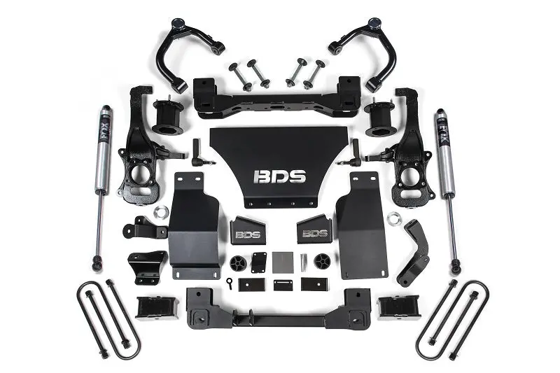 25-Up Silverado/Sierra 1500 4Wd 4 Inch Suspension Lift Kit V8 Gas 3 Inch Rear Block Spacer Front Fox 2.0 Ps Rear Bds Suspension 1