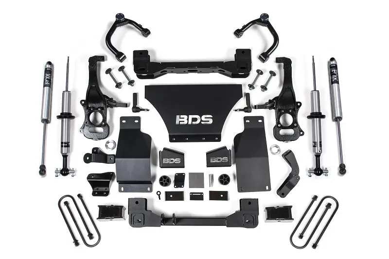 25-Up Silverado/Sierra 1500 4Wd 4 Inch Suspension Lift Kit V8 Gas 3 Inch Rear Block Fox 2.0 Ifp Ps Snap Ring Strut Front Fox 2.0 Ifp Ps Rear Bds Suspension 1