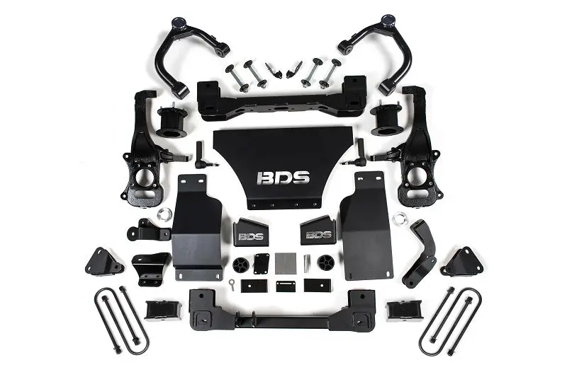 25-Up Silverado/Sierra 1500 4Wd 4 Inch Suspension Lift Kit W/Arc V8 Gas 3 Inch Rear Block Spacer Front Bds Suspension 1