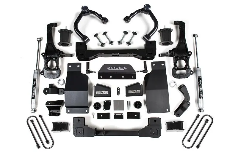 25-Up Silverado/Sierra 1500 4Wd 4 Inch Suspension Lift Kit 3.0 Diesel / 2.7 Gas 3 Inch Rear Block Spacer Front Fox 2.0 Ps Rear Bds Suspension 1