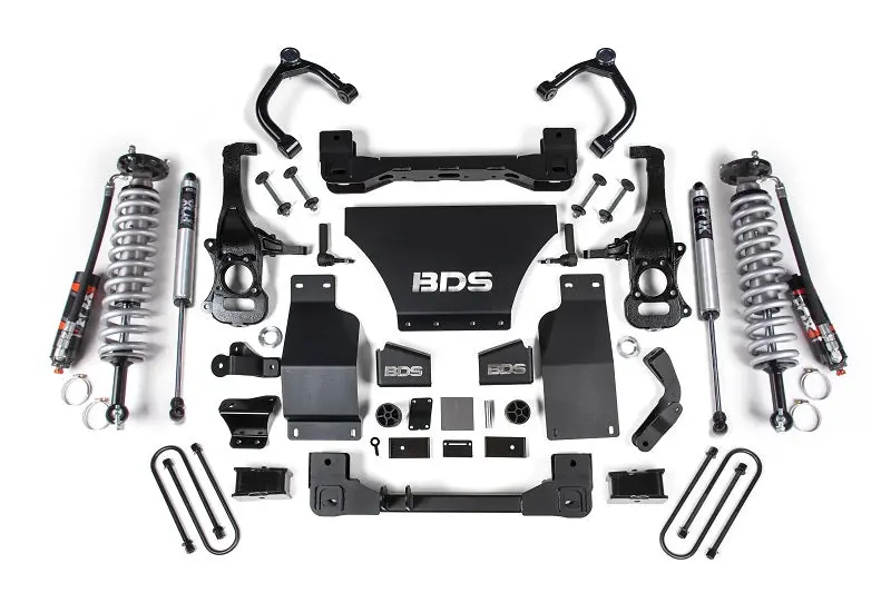 2025 Chevy Tb/Gmc At4 1500 4Wd 2.5 Inch Suspension Lift Kit V8 Gas 1 Inch Rear Block -Fox 2.5 Pes C/O Front Fox 2.0 Ps Rear Bds Suspension 1