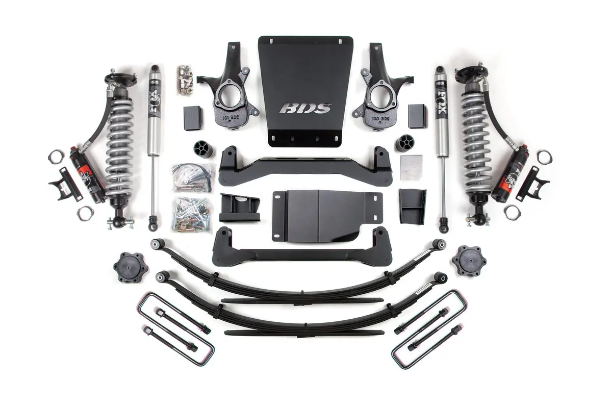 4 Inch Lift Kit Fox 2.0 Performance Elite Leaf Spings Coil-Over 07-13 Silverado/Sierra 1500 4Wd Bds Suspension 1