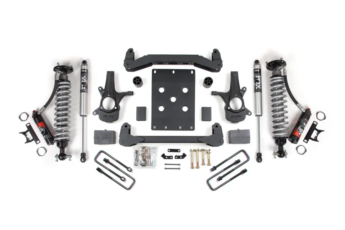4 Inch Lift Kit Fox 2.0 Performance Elite 5 Inch Block Lift Coil-Over 07-13 Silverado/Sierra 1500 2Wd Bds Suspension 1