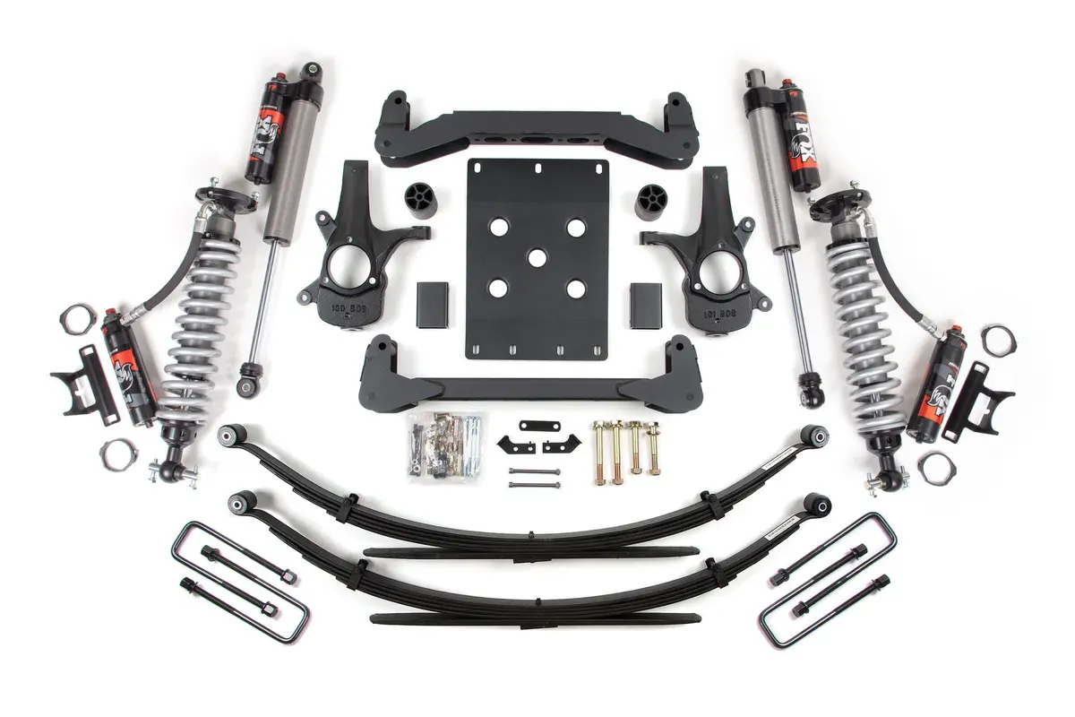 4 Inch Lift Kit Fox 2.5 Performance Elite Leaf Spring Coil-Over 07-13 Silverado/Sierra 1500 2Wd Bds Suspension 1