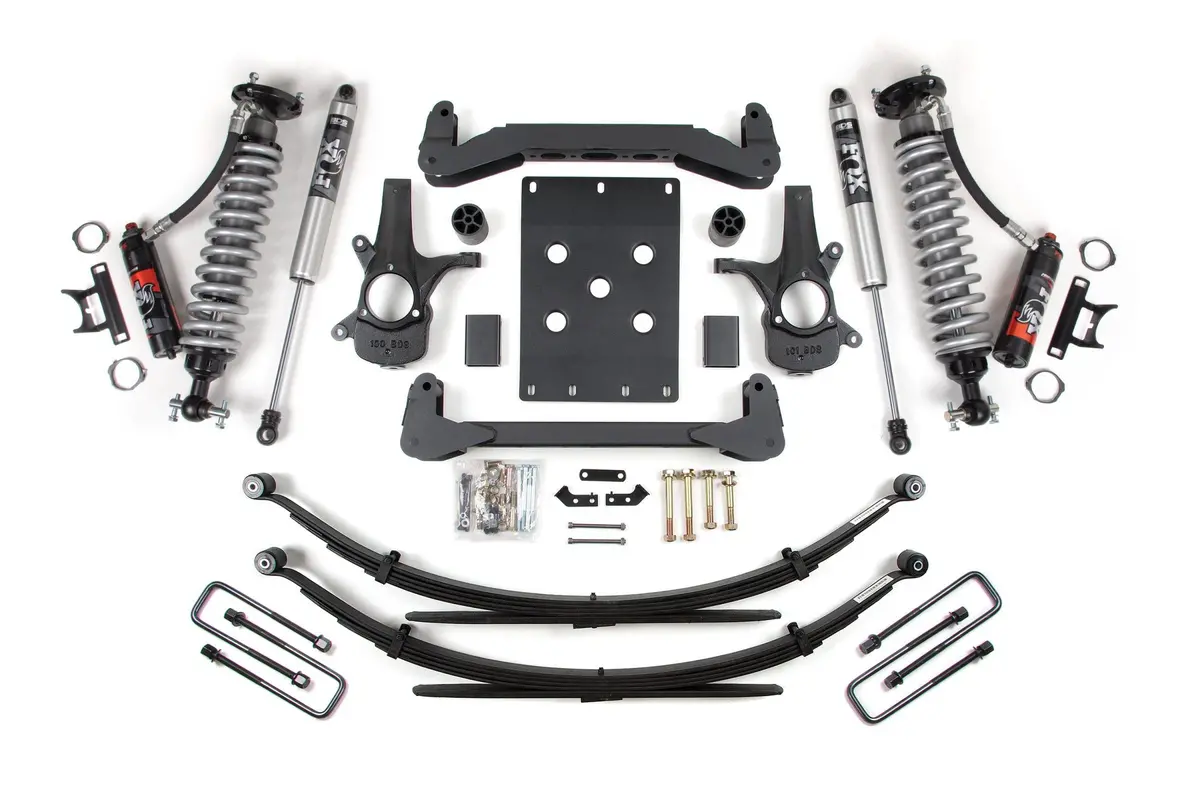 4 Inch Lift Kit Fox 2.0 Performance Elite 5 Inch Leaf Springs Coil-Over 07-13 Silverado/Sierra 1500 2Wd Bds Suspension 1