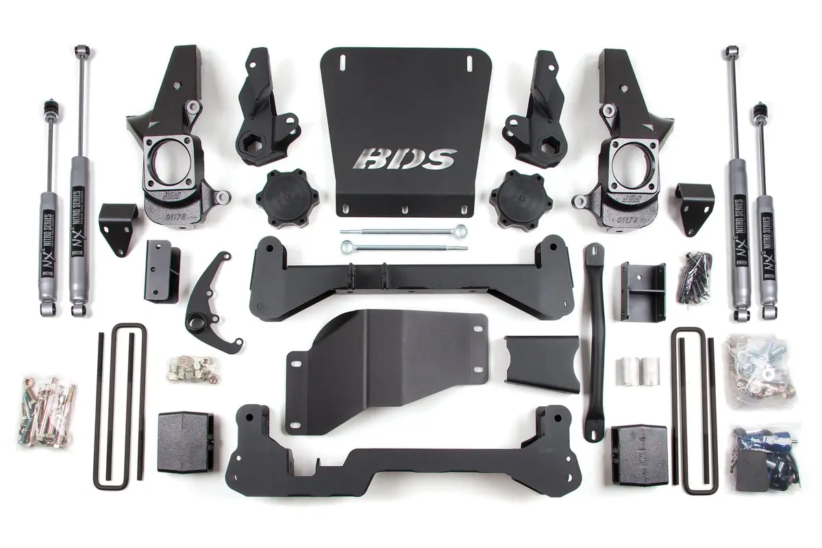 7 Inch Lift Kit Silverado/Sierra 2500Hd/3500 01-10 4Wd Standard Knuckle 5 Inch Block Nx2 Nitro 1