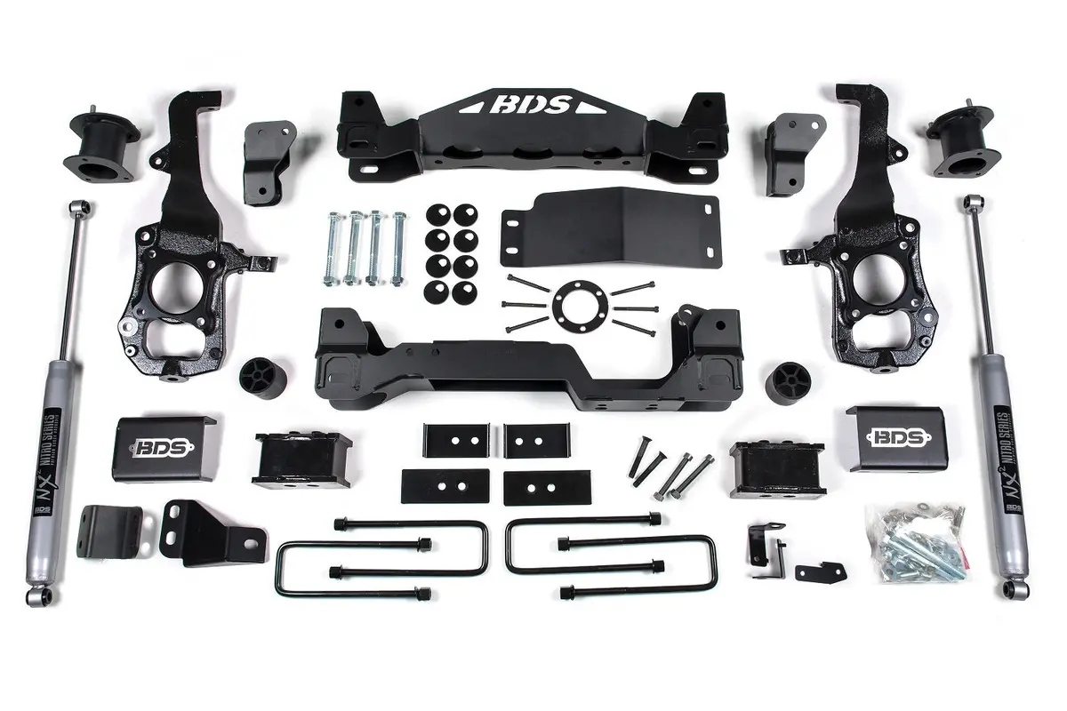 6 Inch Lift Kit Ford F150 21-24 4Wd 4 Inch Block Nx2 Nitro Shocks 1