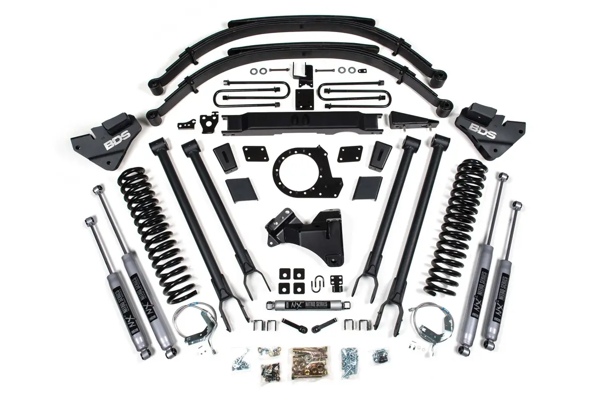9 Inch Lift Kit W/ 4-Link Ford F250/F350 Super Duty 20-22 4Wd Gas With Nx2 Nitro Shocks 1
