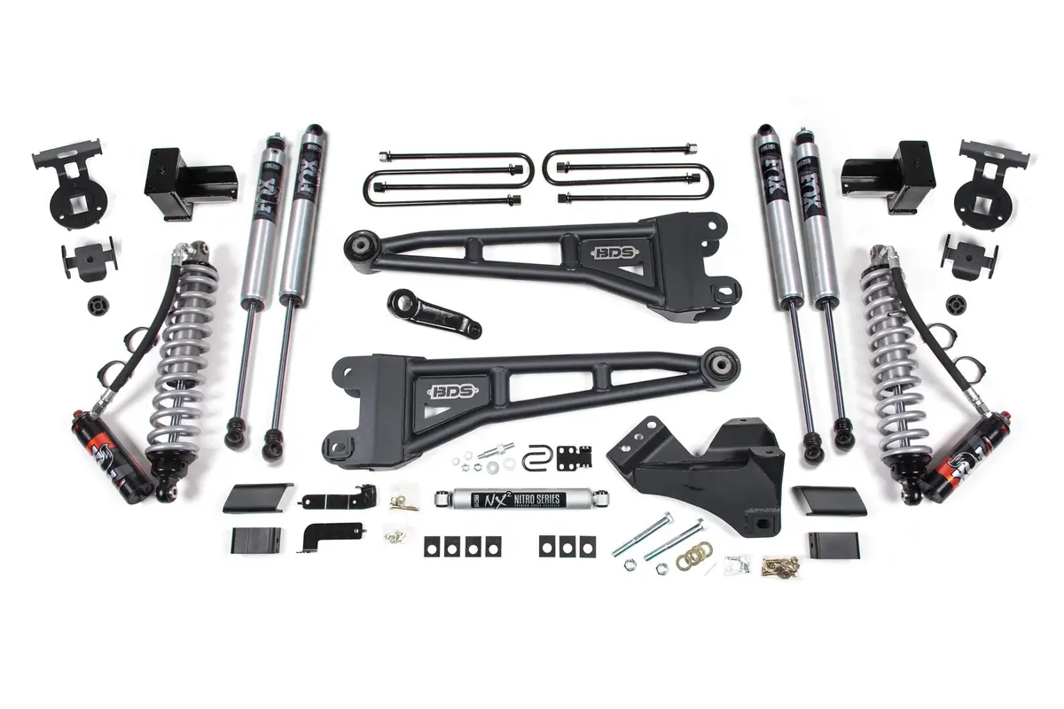 5 Inch Lift Kit W/ Radius Arm Fox 2.5 Coil-Over Conversion Performance Elite Ford F250/F350 Super Duty 23-24 4Wd Diesel Block W/ Overload 2.0 Performance 1