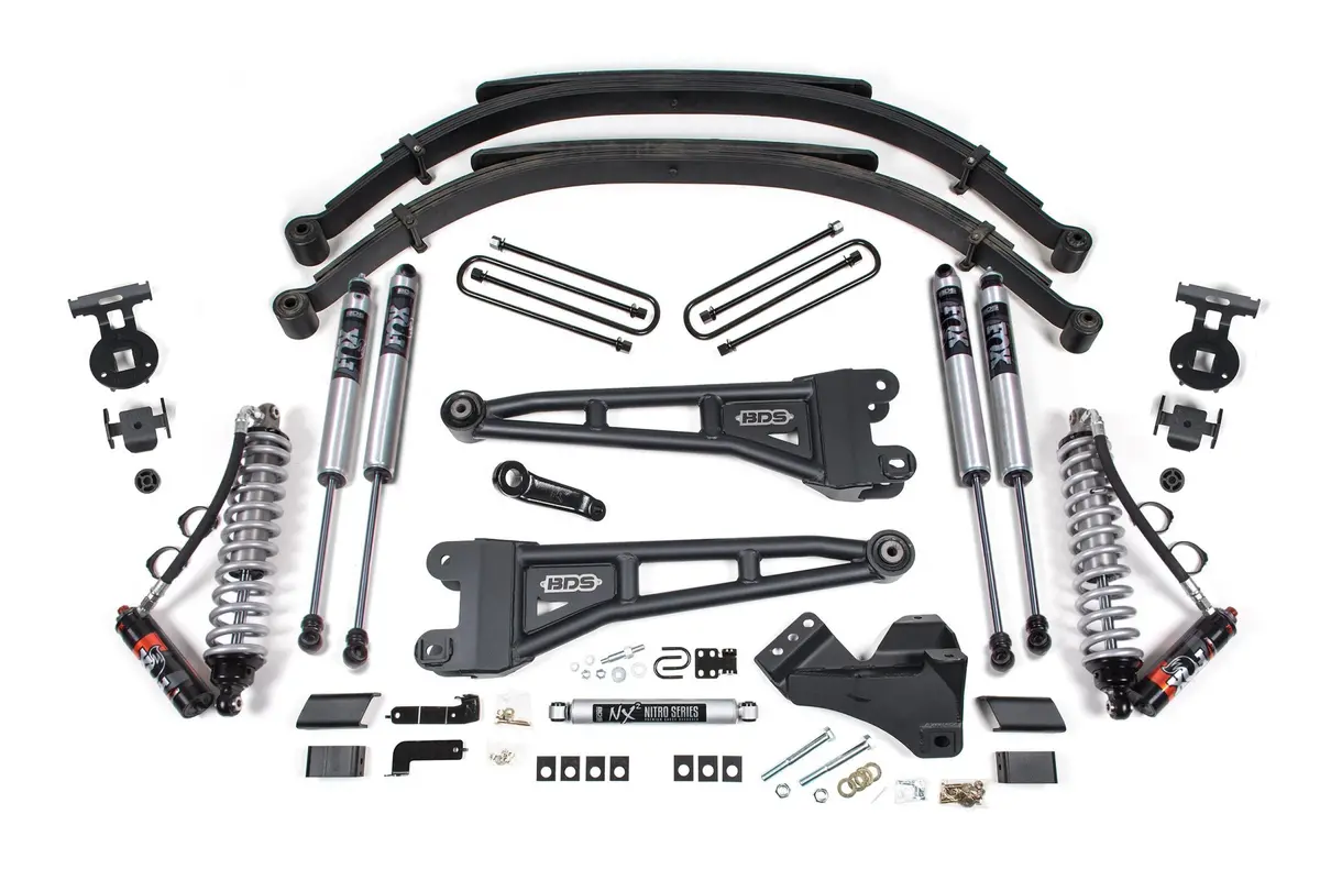 5 Inch Lift Kit W/ Radius Arm Fox 2.5 Coil-Over Conversion Performance Elite Ford F250/F350 Super Duty 23-24 4Wd Diesel Leaf Springs 2.0 Performance 1