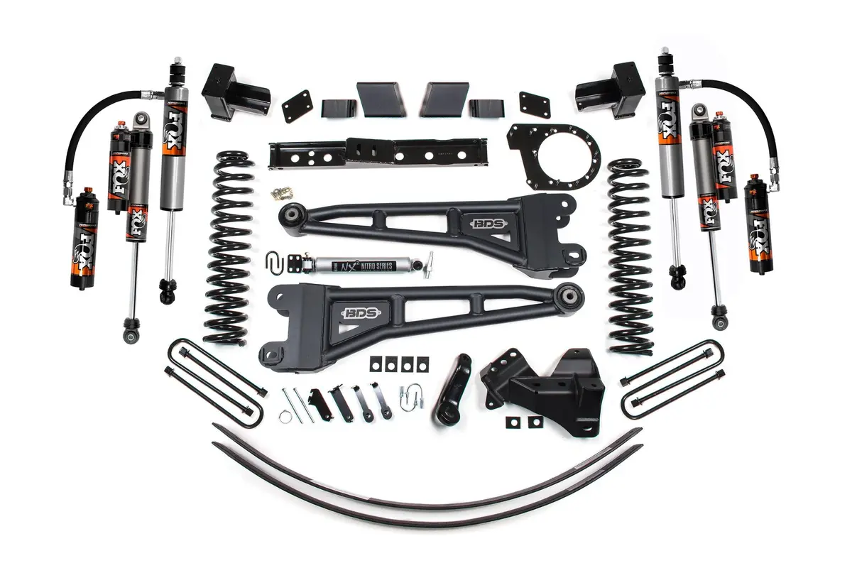 7 Inch Lift Kit W/ Radius Arm Ford F350 Super Duty Drw 20-22 4Wd Diesel Fox 2.5 Performance Elite Shocks 1