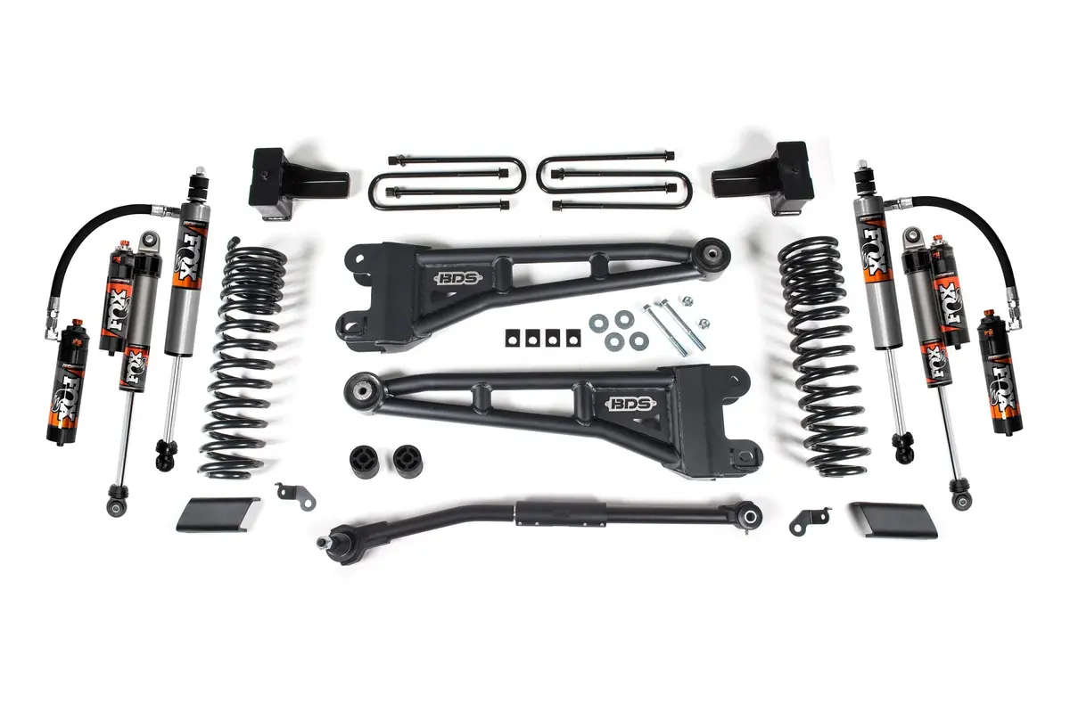 2.5 Inch Lift Kit W/ Radius Arm Ford F250/F350 Super Duty 17-19 4Wd Diesel Fox 2.5 Performance Elite Shocks 1