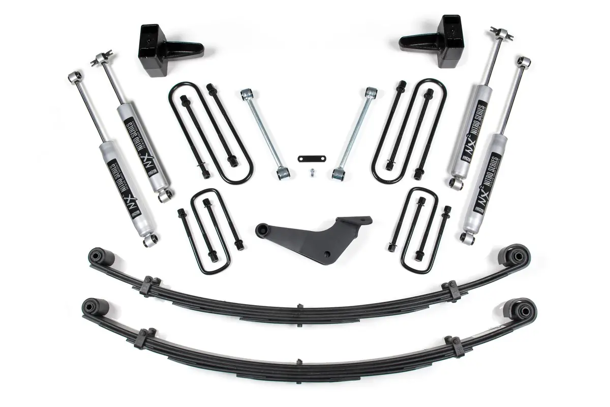 4 Inch Lift Kit Ford F250/F350 Super Duty 99-04 4Wd Square U Bolt Prior To 2-28-99 With Factory Overload Nx2 Nitro 1