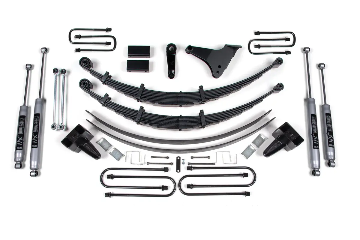 6 Inch Lift Kit Ford F250/F350 Super Duty 99-04 4Wd Square Prior To 2-28-99 Leaf Springs W/Fox 2.0 Performance Shocks 1