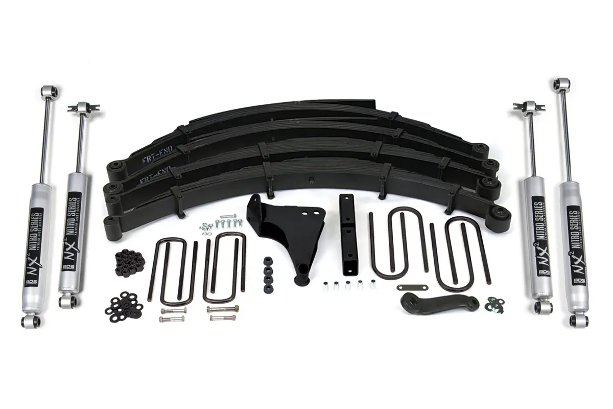 8 Inch Lift Kit Ford F250/F350 Super Duty 99-04 4Wd Square U Blot Prior To 2-28-99 Fox 2.0 Performance 1
