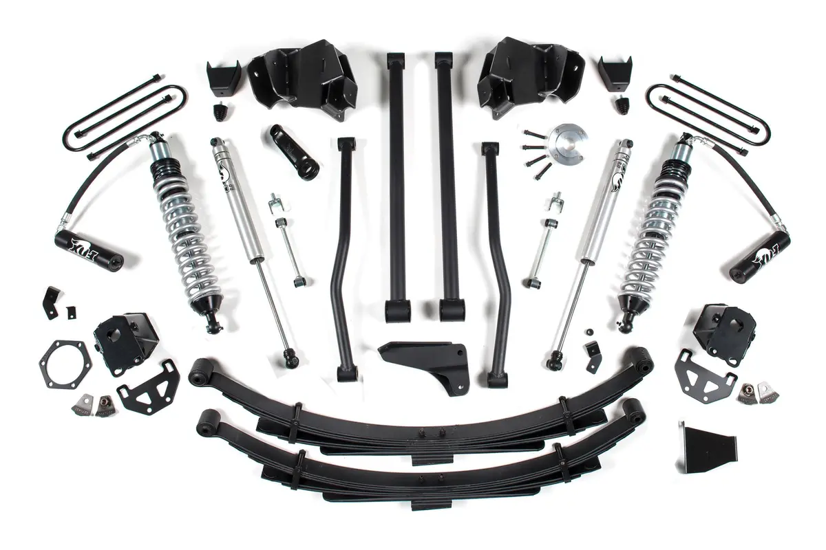 8 Inch Lift Kit 09-13 Ram Coil Over Long Arm W/4 Inch Axle Rear Block Kit Diesel With Fox Shocks 1
