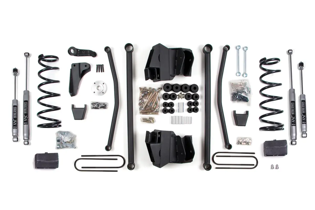 6 Inch Lift Kit Long Arm Dodge Ram 2500 09-13 4Wd Diesel Leaf Springs 4 Inch Axle Fox 2.0 Performance 1
