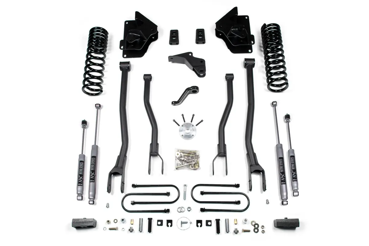4 Inch Lift Kit W/ 4-Link Ram 3500 13-18 4Wd Diesel 3 Inch Block Nx2 Nitro 1