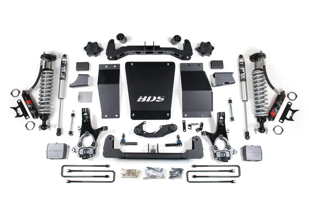 6 Inch Lift Kit Fox 2.0 Performance Block Lift Coil-Over Cast Steel 14-18 Silverado/Sierra 1500 4Wd Bds Suspension 1