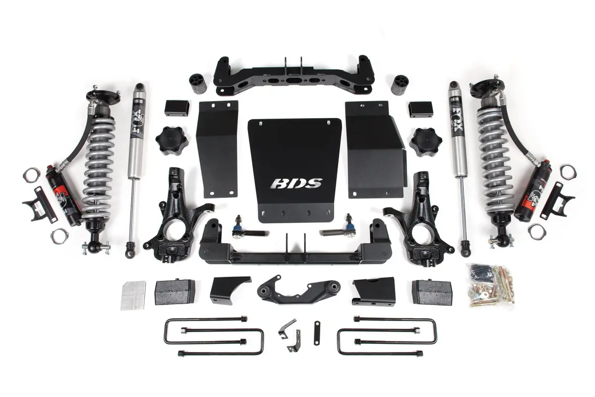 4 Inch Lift Kit Fox 2.0 Performance Block Kit Cast Steel Coil-Over 14-18 Silverado/Sierra 1500 4Wd 1