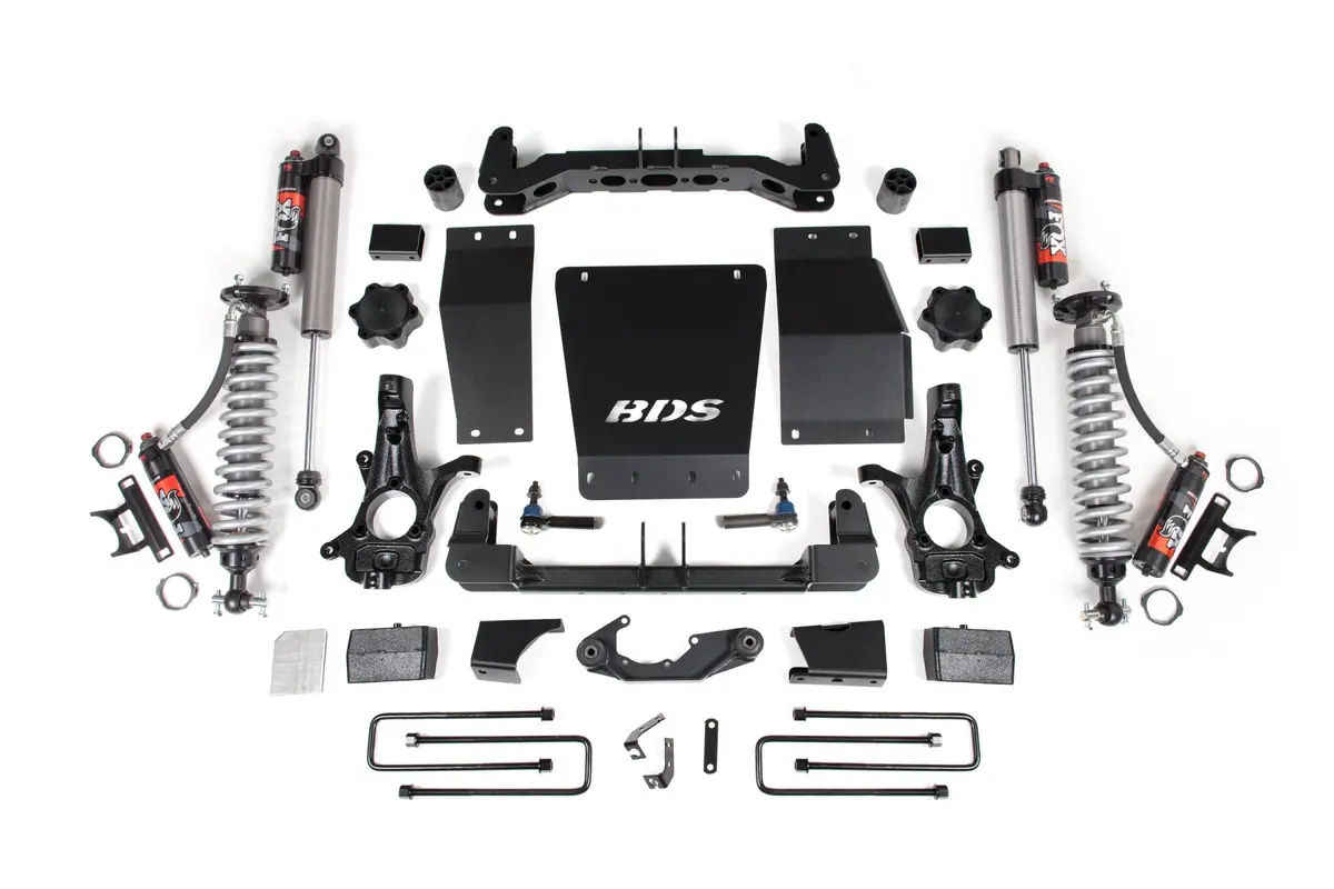 4 Inch Lift Kit Fox 2.5 Performance Elite Block Kit Aluminum/Stamped Steel Coil-Over 14-18 Silverado/Sierra 1500 4Wd 1