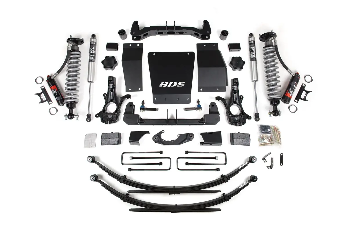 4 Inch Lift Kit Fox 2.0 Performance Leaf Springs Cast Steel Coil-Over 14-18 Silverado/Sierra 1500 4Wd 1