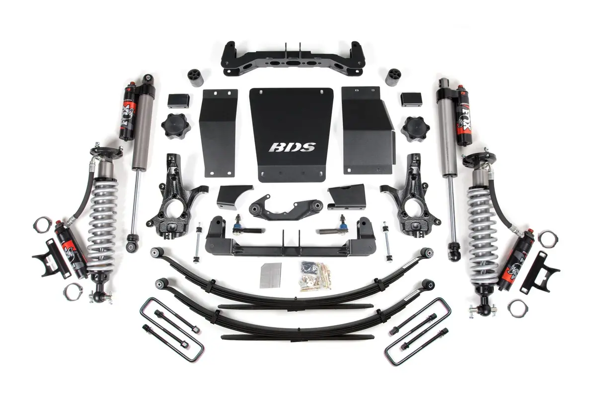 6 Inch Lift Kit Fox 2.5 Performance Elite Leaf Springs Coil-Over Cast Steel 14-18 Silverado/Sierra 1500 4Wd Bds Suspension 1