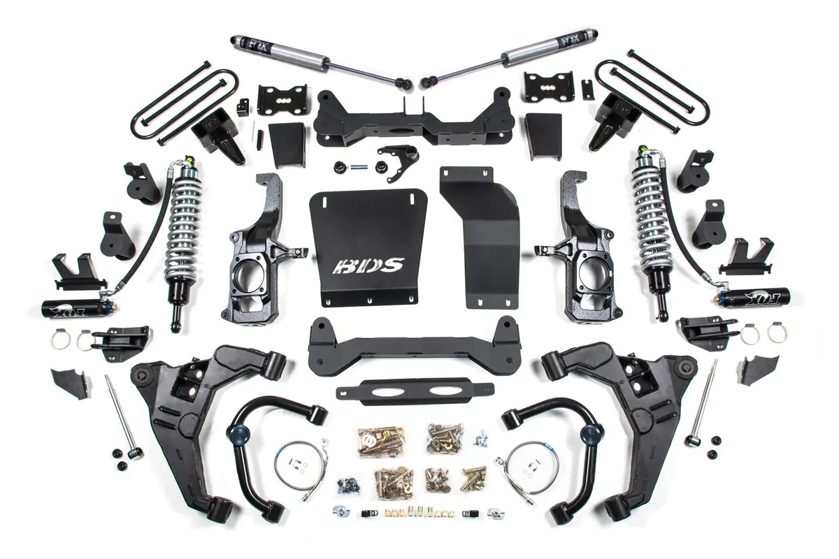 6.5 Inch Lift Kit Fox 2.5 Coil-Over Conversion Silverado/Sierra 2500Hd/3500Hd 11-19 Diesel 3 Inch Block Kit With Overload Fox 2.5 Performance Shocks 1