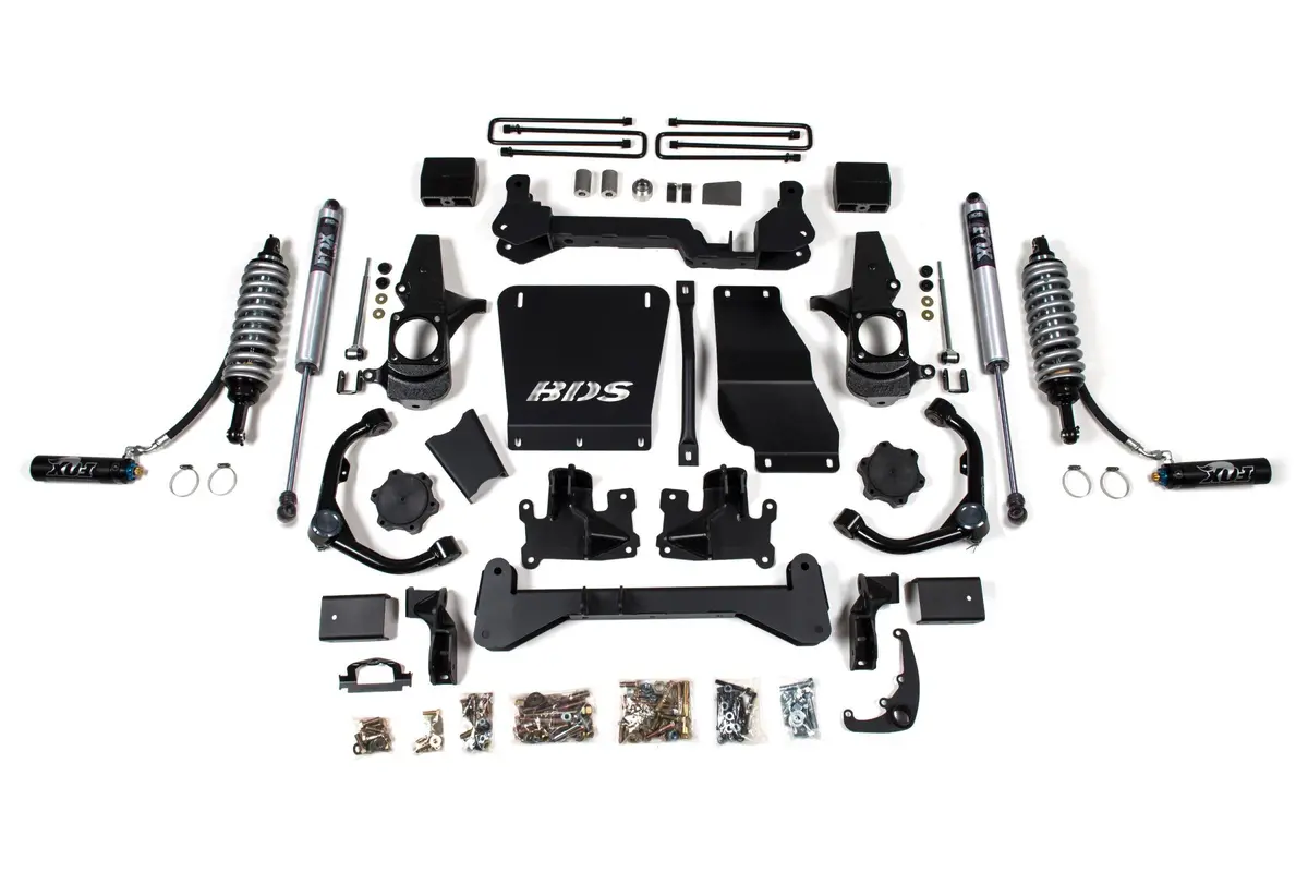 6.5 Inch Lift Kit Fox 2.5 Coil-Over Conversion Silverado/Sierra 2500Hd/3500Hd 01-10 Diesel Leaf Springs Fox 2.5 Performance Shocks 1