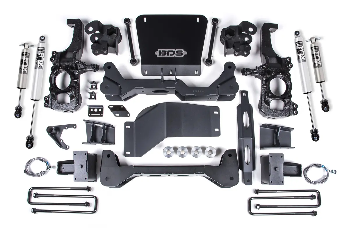 20-24 Gm 2500Hd/3500Hd 4Wd 6.5 Inch Suspension Lift System, 6 Inch Rear Lift, Block, W/ Overload Fox 2.5 Hto Bds Suspension 1