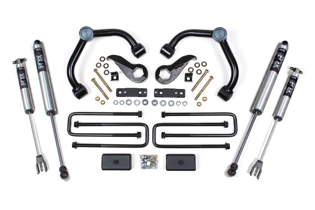 3 Inch Lift Kit Silverado/Sierra 2500Hd/3500Hd 20-24 3 Inch Block Kit With Overload Fox 2.0 Performance Shocks 1