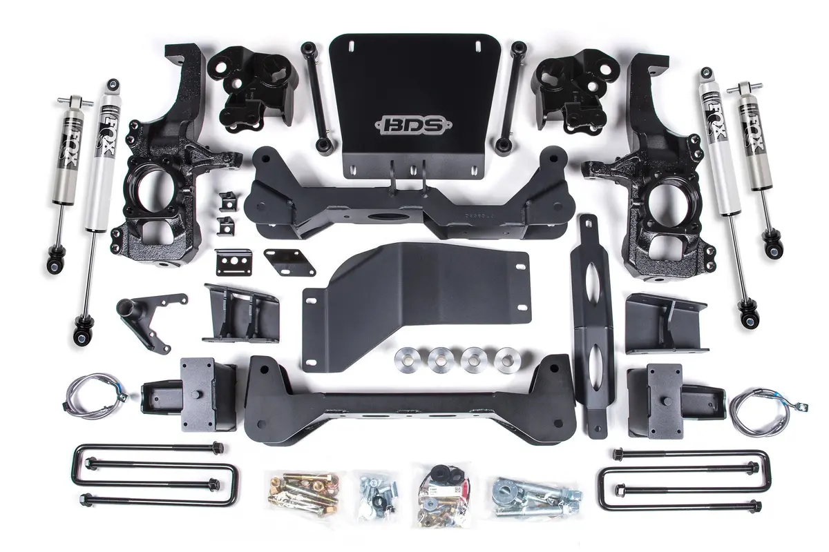 20-24 Gm 2500Hd/3500Hd 4Wd 5 Inch Suspension Lift System, 4.5 Inch Rear Lift, Block, W/ Overload Fox 2.5 Hto Bds Suspension 1