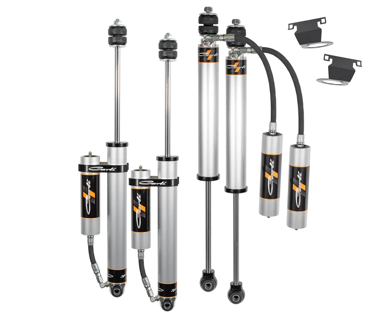 Backcountry Leveling Shock Set Remote Reservoir Ram 2500 Hemi 4X4 Carli Suspension 1