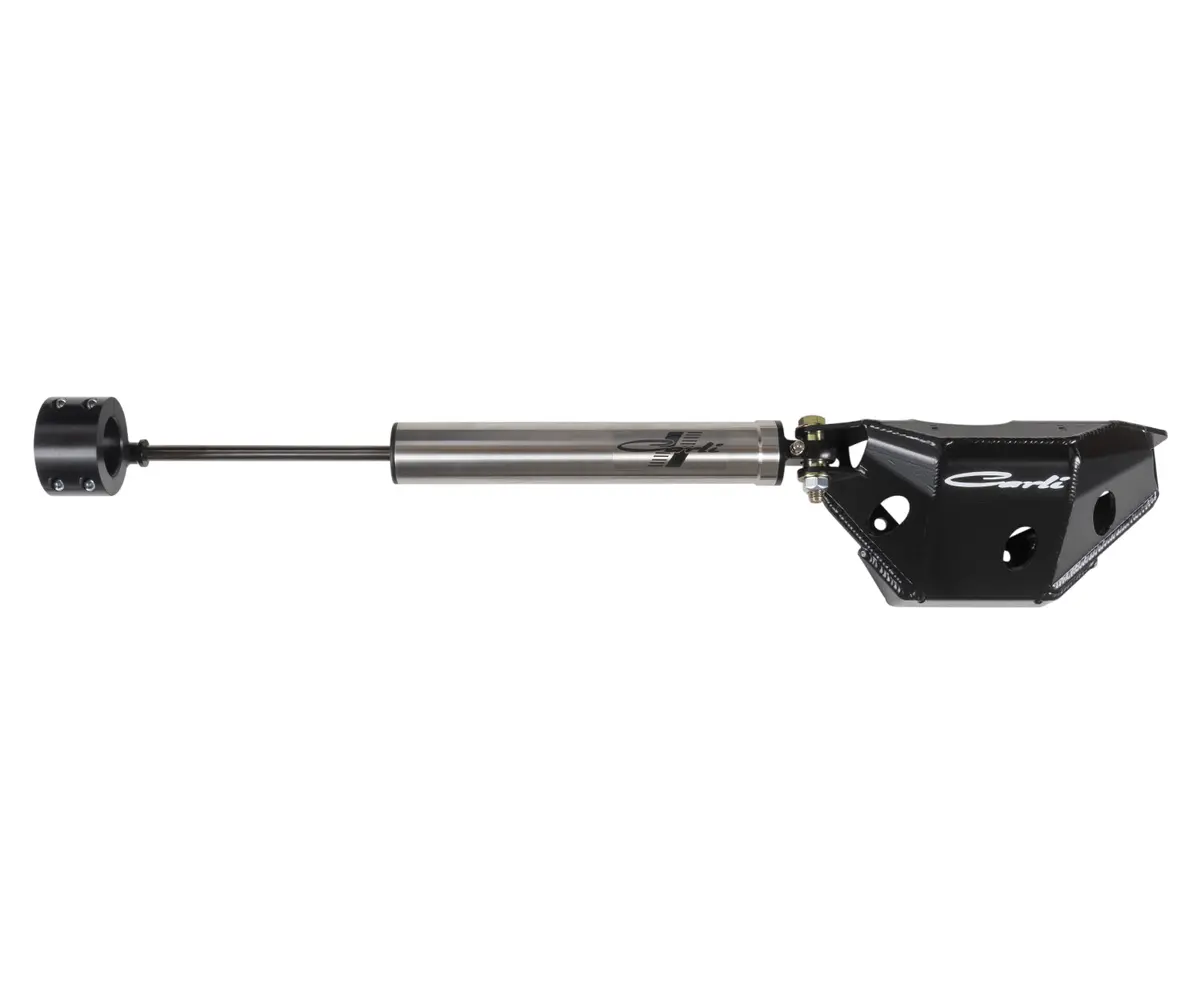 Low-Mount Steering Stabilizer W/Differential Guard 2005-22 Ford F250/350 Carli Suspension 1
