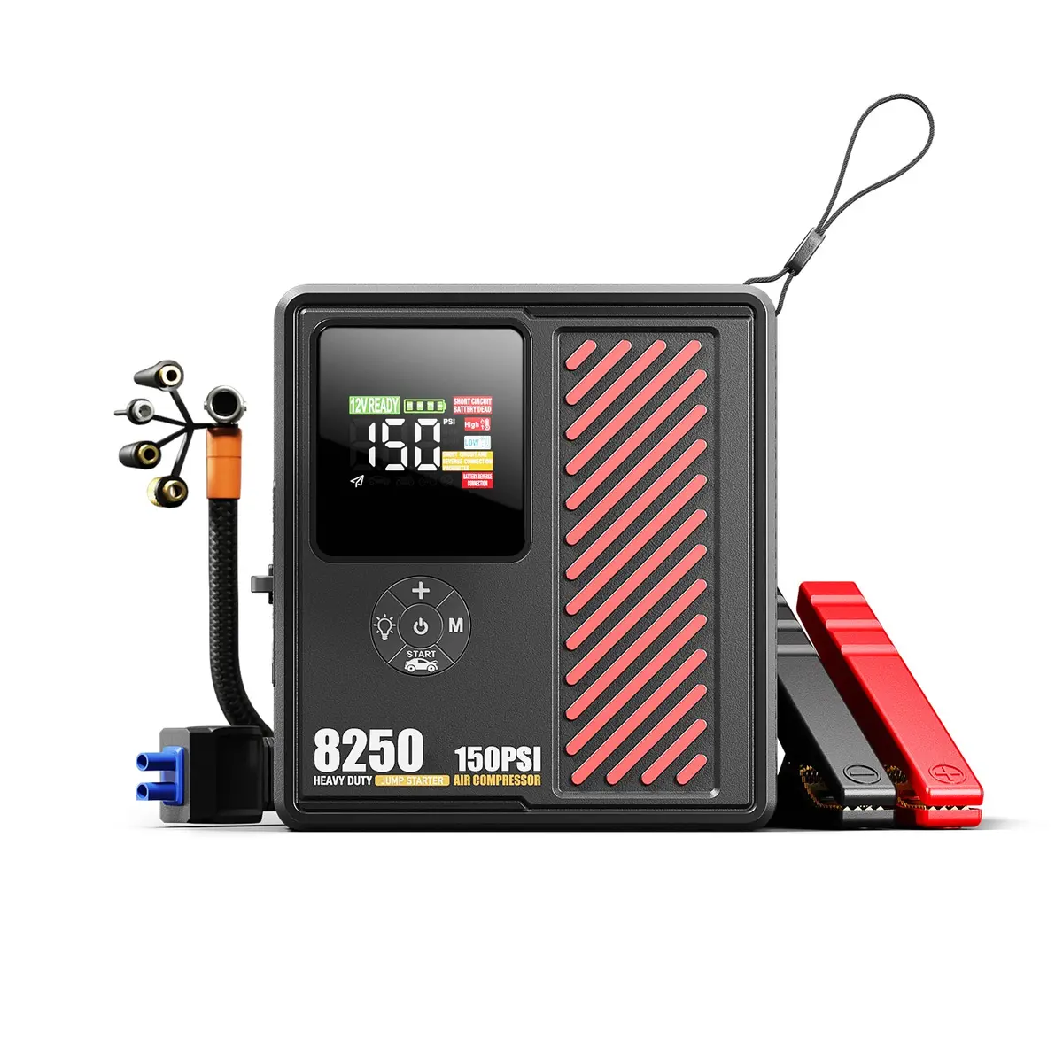 Jfegwo Cs02-Pro 8250A Pro Car Battery Jump Starter With Air Compressor 1