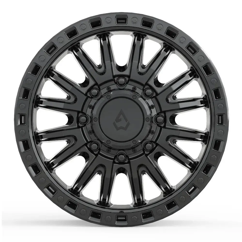 22X8.25 Arena A103 Dually Mission Front Glossy Black Wheel 8X200 (+105Mm) 1