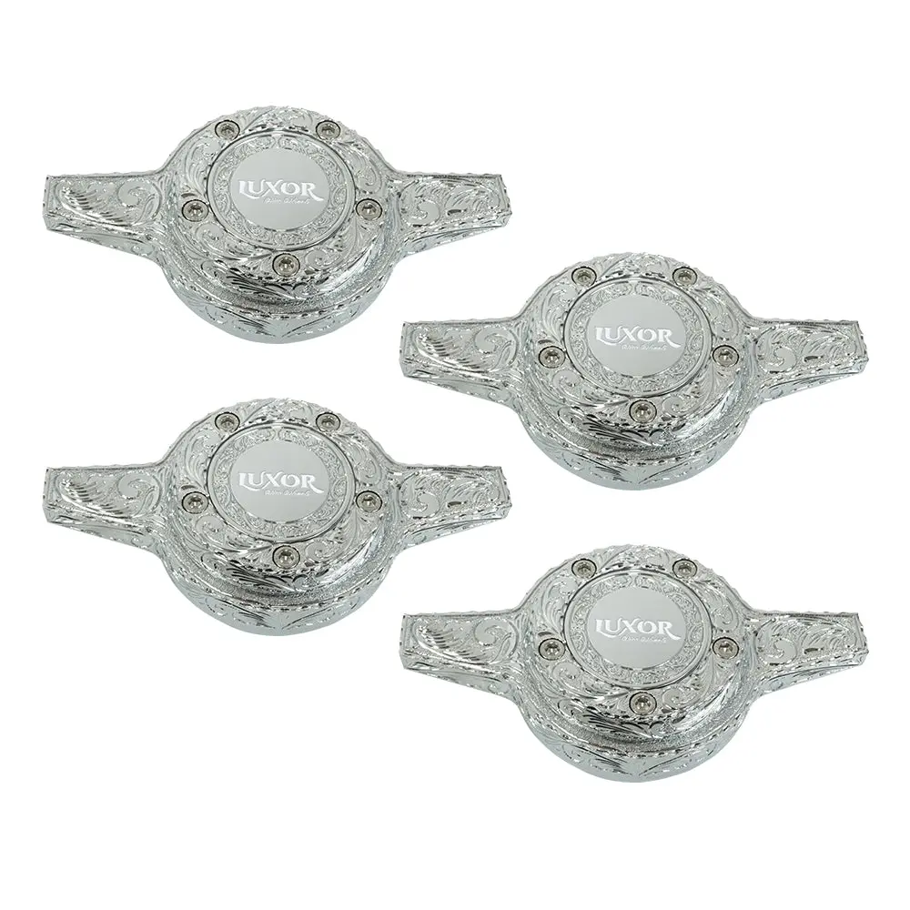 4Pc Engraved 2 Bar Knock Off Chrome 1