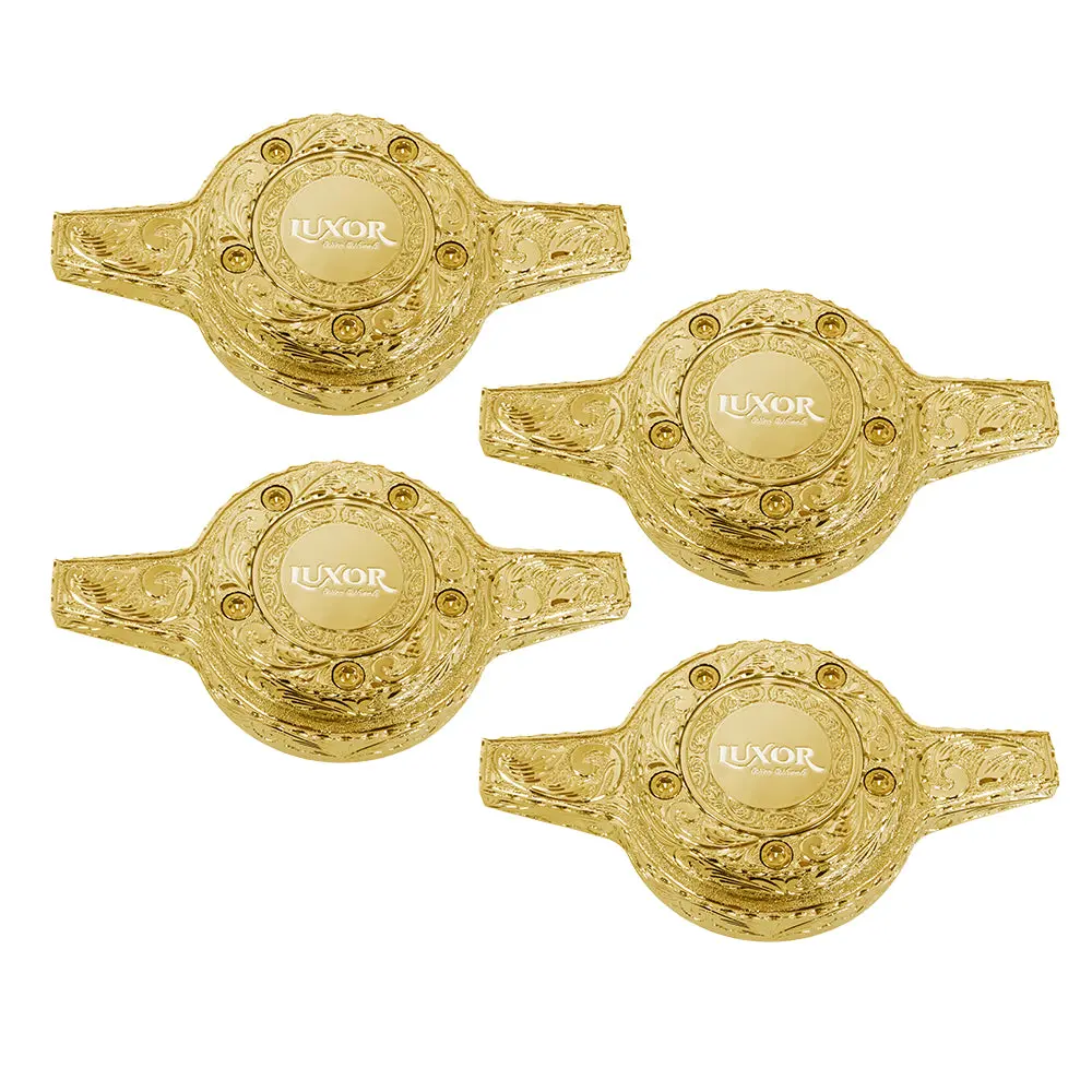 4Pc Engraved 2 Bar Knock Off Gold 1