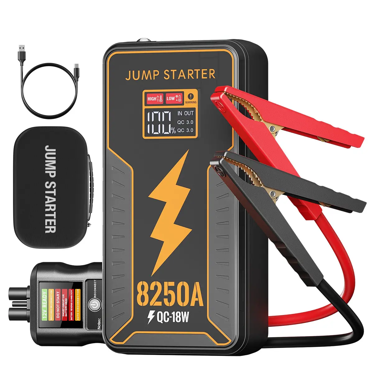 Jfegwo F65-8250A Car Battery Jump Starter Pocket Size Jumper Box 1