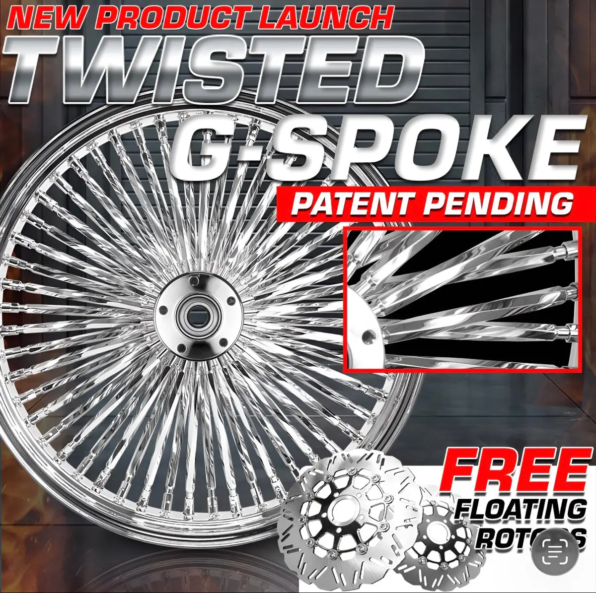 [Sale] Fat 52 Twisted G-Spoke Wheel Set + Free 2Pc Floating Rotors 1
