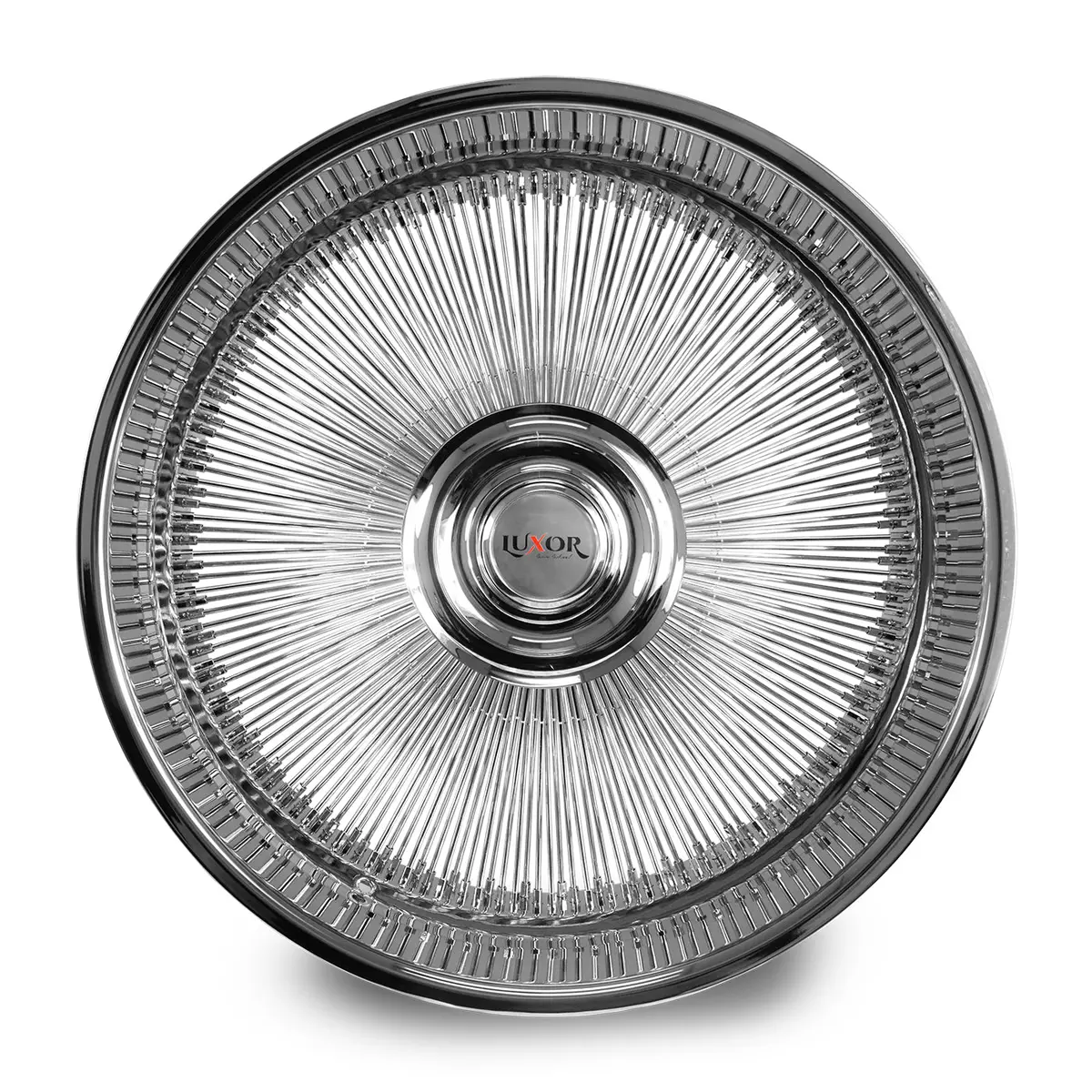 26" 180 Straight Lace Forged Alloy Wheel All Chrome With Floating Luxor Caps 1