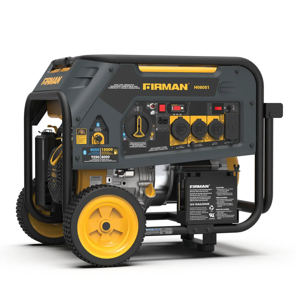 Dual Fuel Portable Generator 8000W Electric Start 120/240V 1