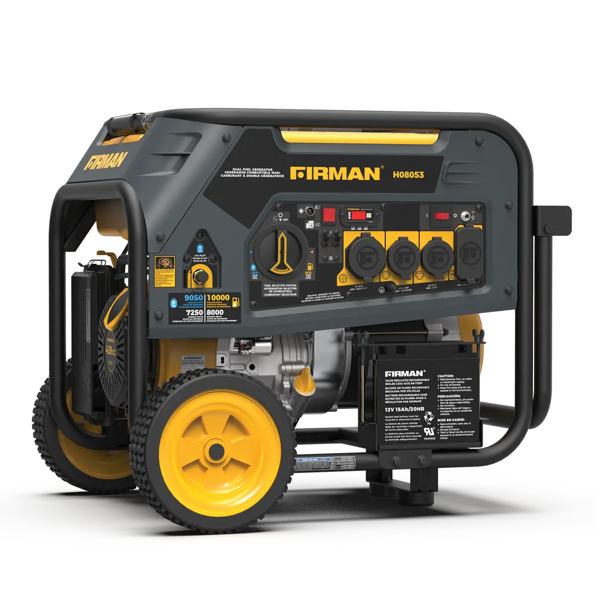 Dual Fuel Portable Generator 8000W Electric Start 120/240V 1