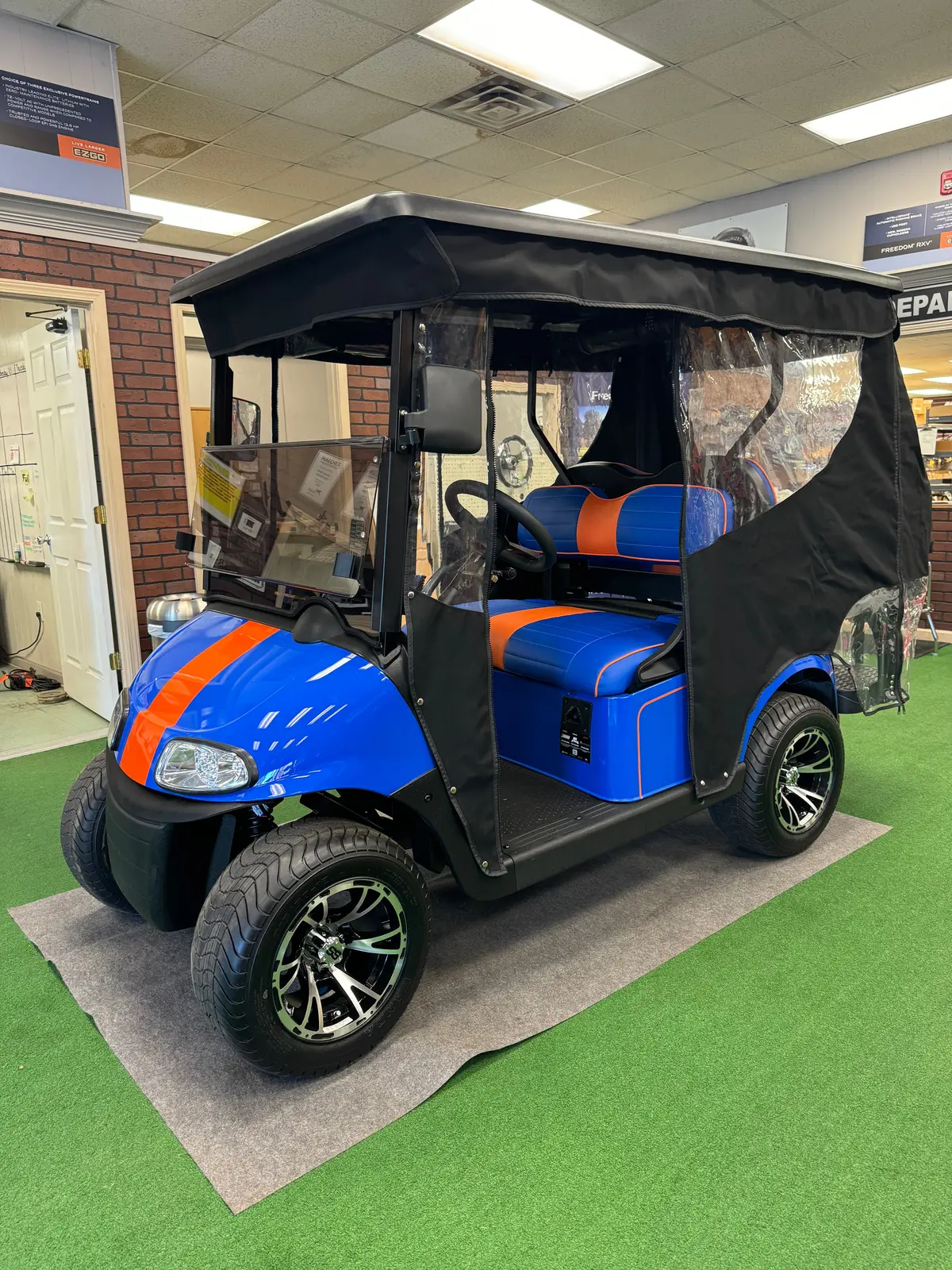 2021 Ezgo Rxv Orange/Blue Lithium Sn:615323 1