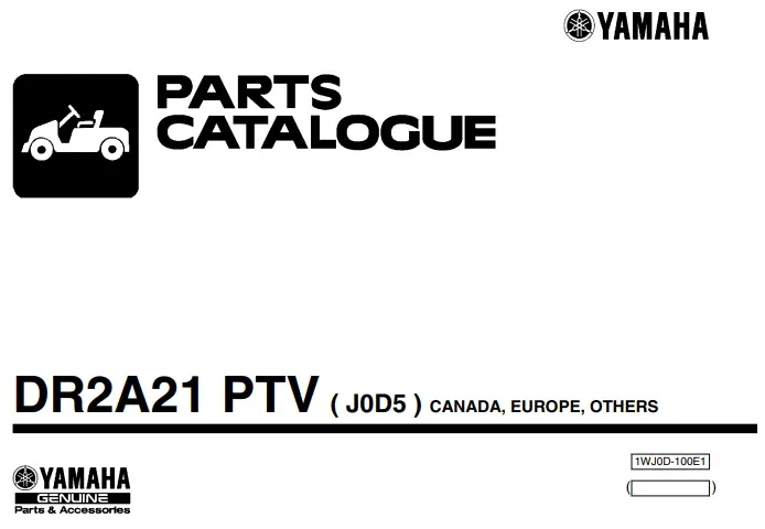 Yamaha Gas Golf Cart Parts Manual (J0d) 5 1