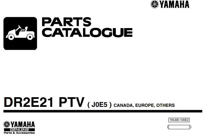 Yamaha Electric Golf Cart Parts Manual (J0e) 5 1