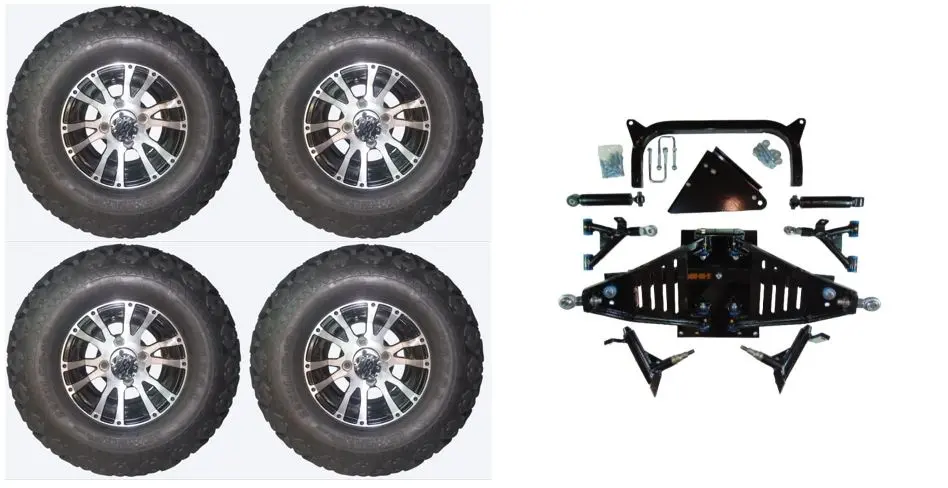 Lift Kit Combo With Wolverine 22X11-10 For Yamaha G29/Drive Golf Carts 07-16 1