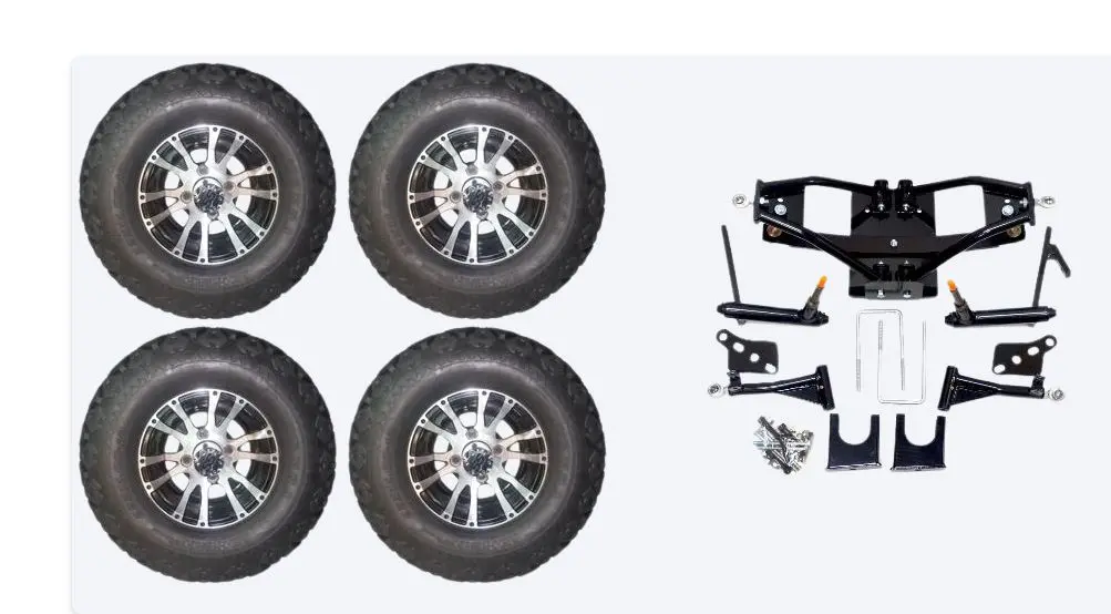 Lift Kit Combo With 10" Wolverine For Club Car Ds Golf Carts 2004+ 1